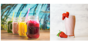 Sucuri de fructe, milkshake