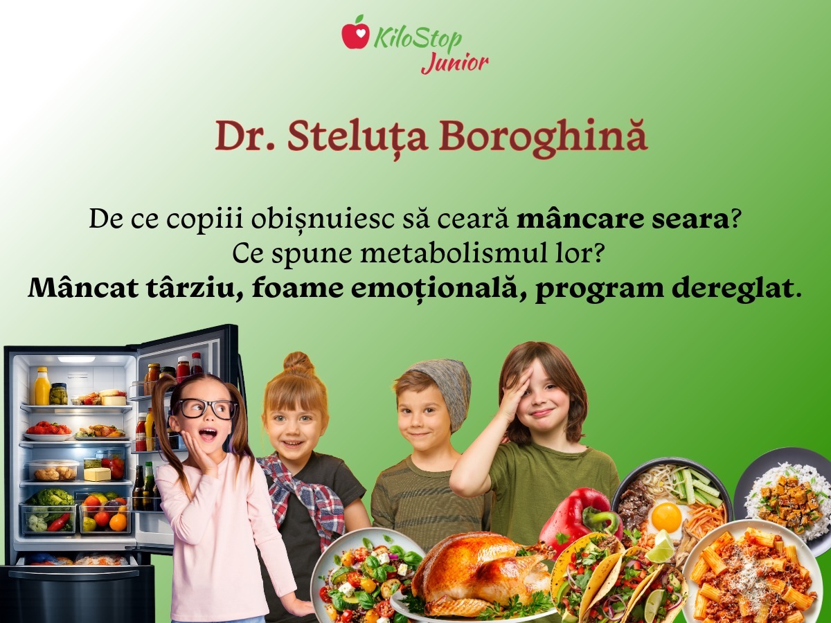 De ce copiii cer mâncare seara? Ce spune metabolismul lor și când poate deveni un semnal metabolic